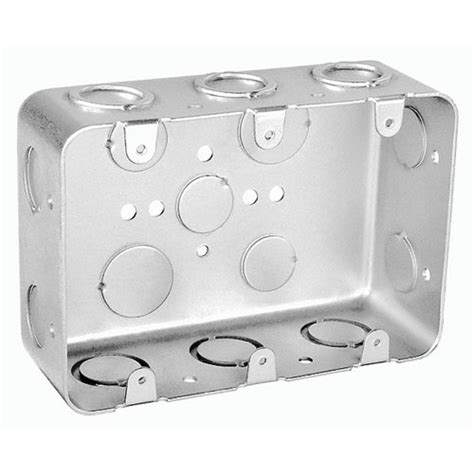 metal electrical box lid 3 gang switch|shallow 3 gang electrical box.